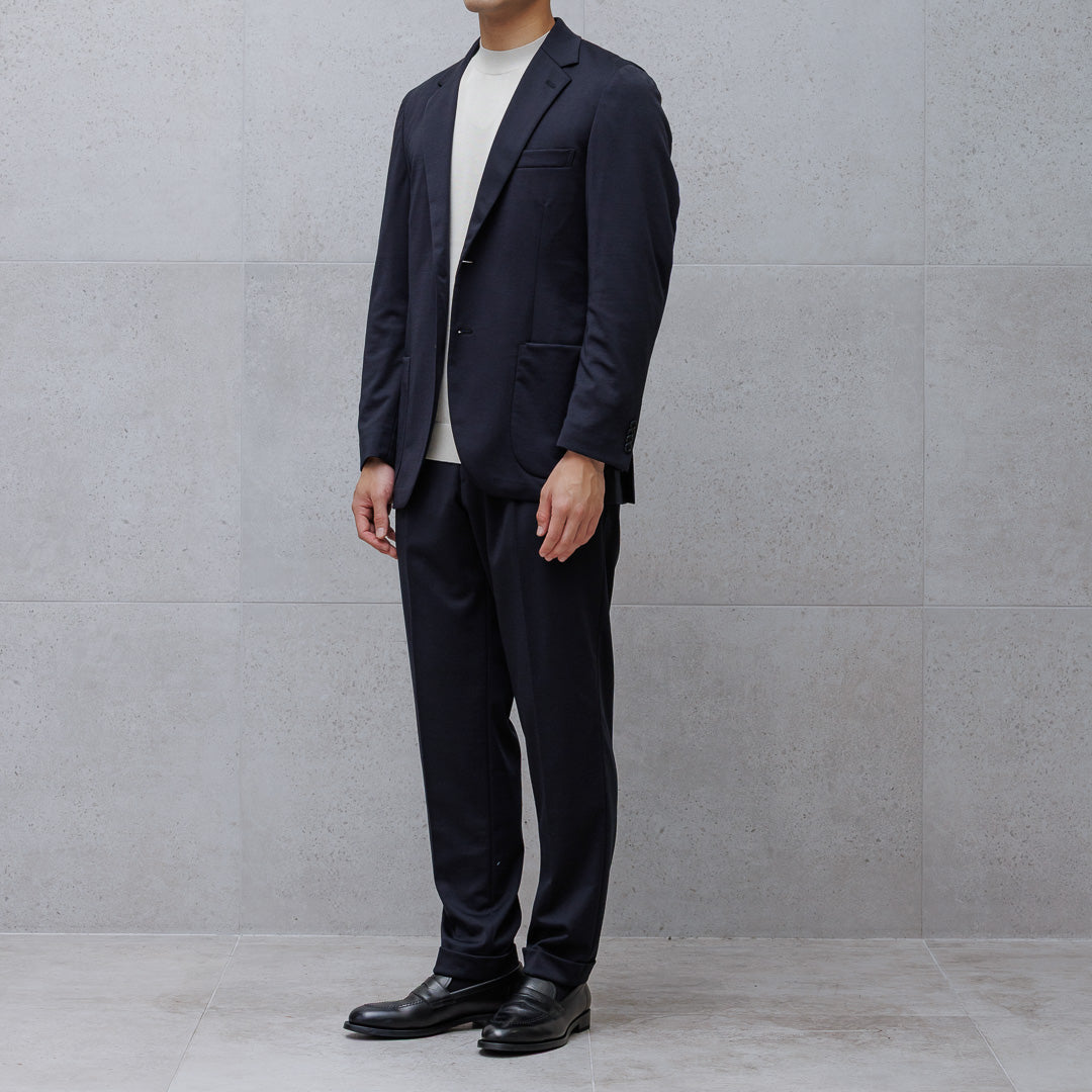 Wool Matte Twist Tailored Jacket Color: Navy