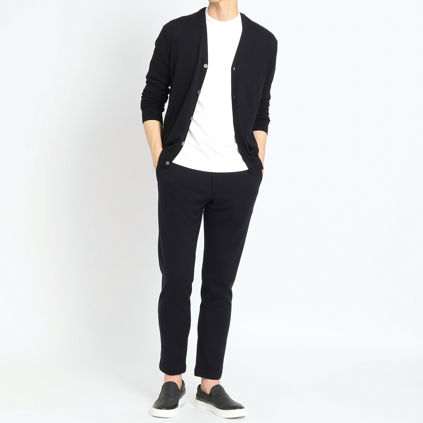 Tailored Mock Neck Long Sleeve T-shirt Color: White
