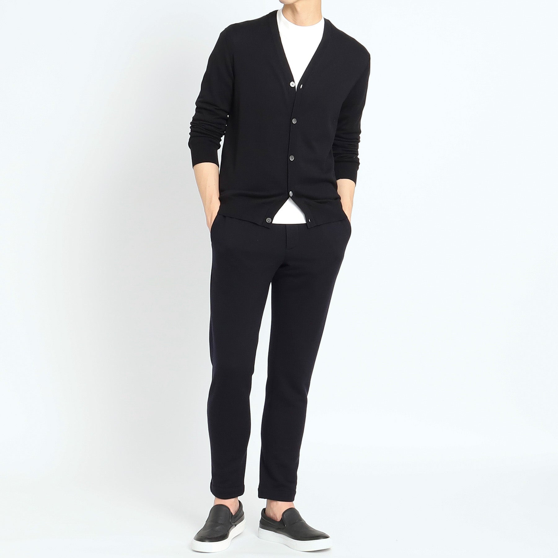 Tailored Mock Neck Long Sleeve T-shirt Color: White