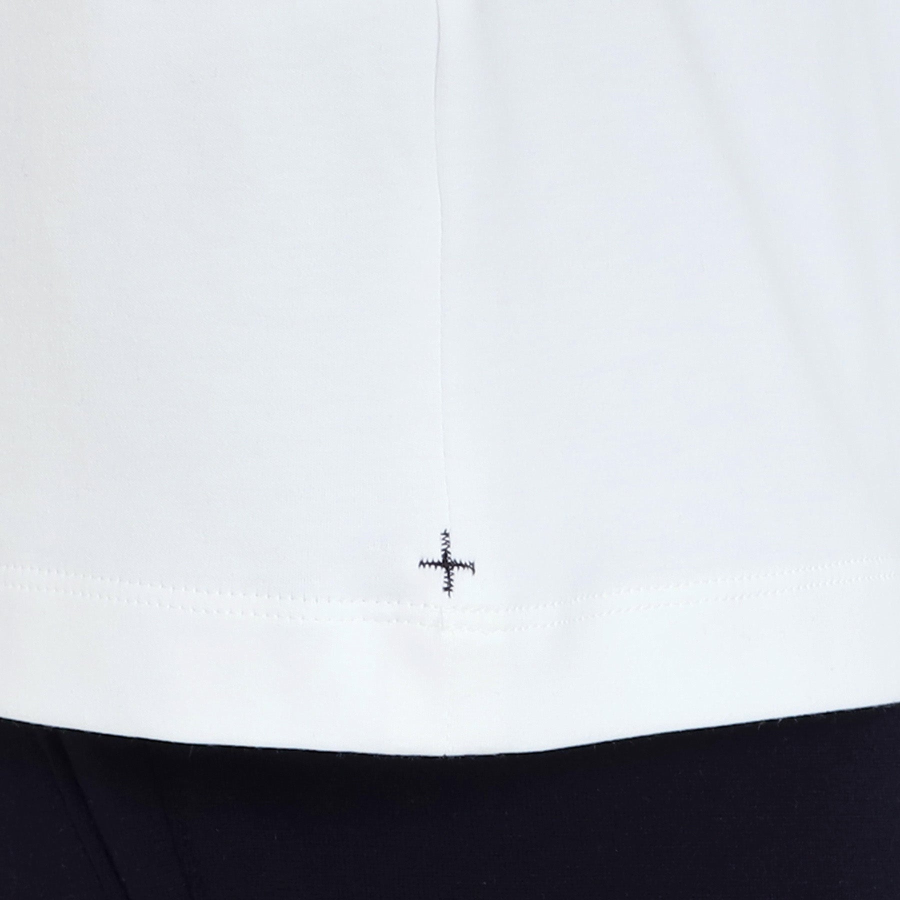 Tailored Mock Neck Long Sleeve T-shirt Color: White