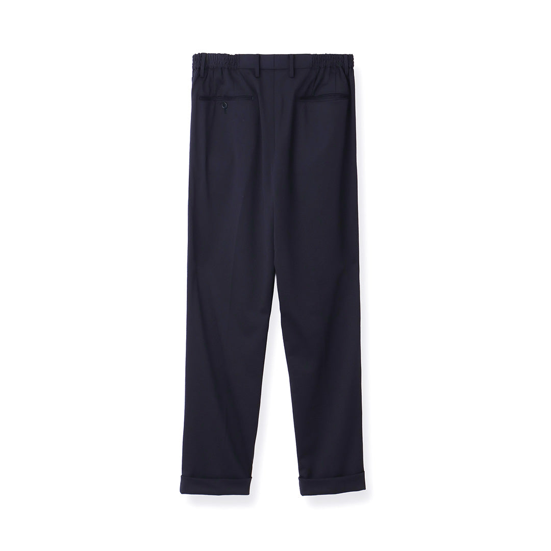 Wool Matte Twist Easy Trousers Color: Navy