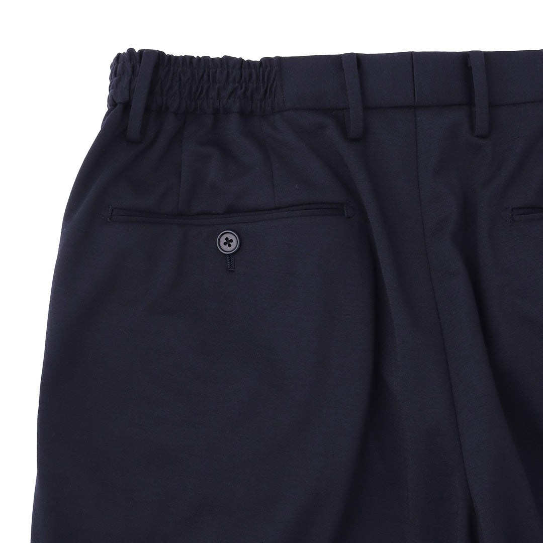 Wool Matte Twist Easy Trousers Color: Navy