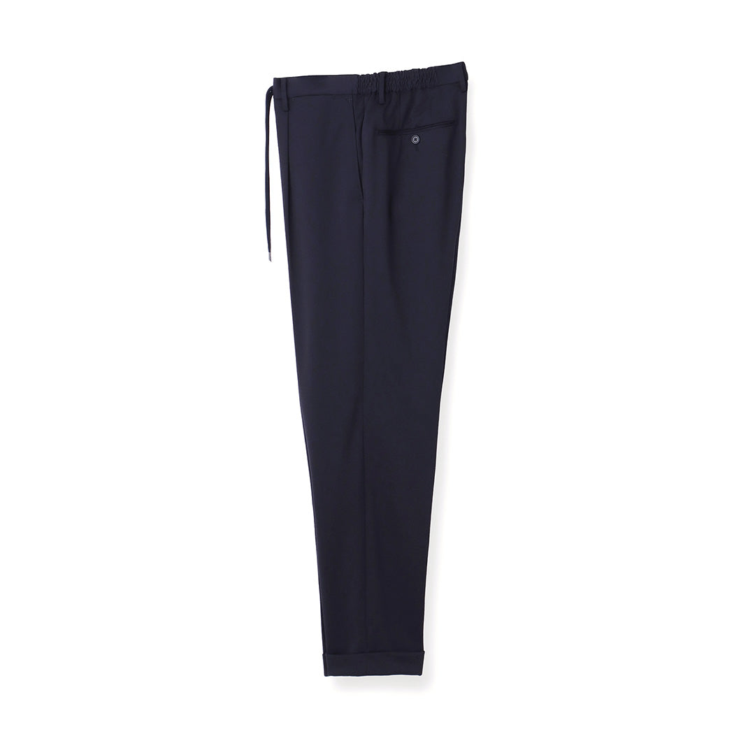 Wool Matte Twist Easy Trousers Color: Navy