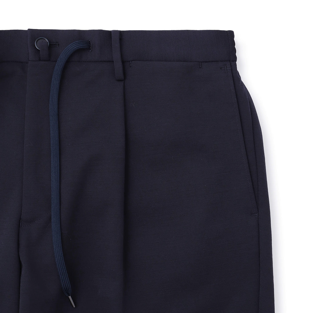 Wool Matte Twist Easy Trousers Color: Navy