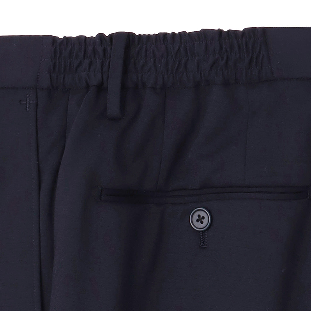 Wool Matte Twist Easy Trousers Color: Navy