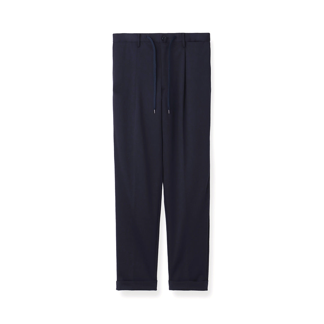 Wool Matte Twist Easy Trousers Color: Navy