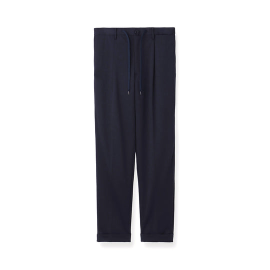 Wool Matte Twist Easy Trousers Color: Navy