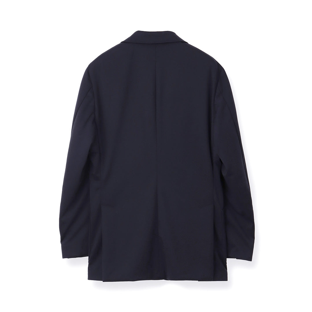 Wool Matte Twist Tailored Jacket Color: Navy
