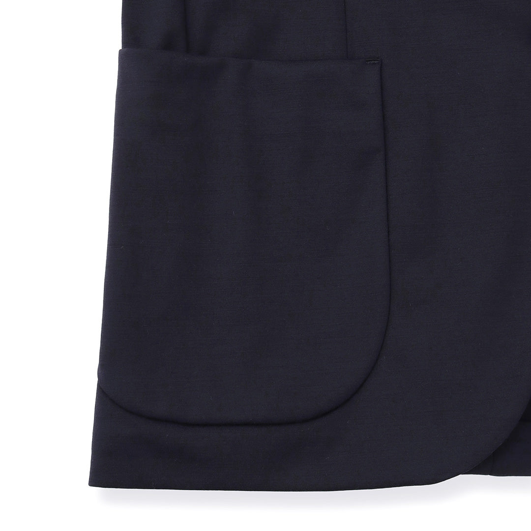 Wool Matte Twist Tailored Jacket Color: Navy