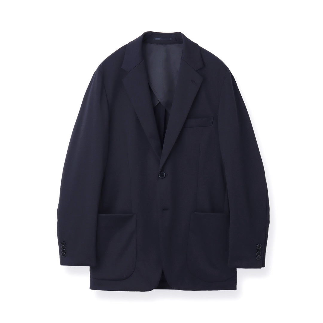 Wool Matte Twist Tailored Jacket Color: Navy