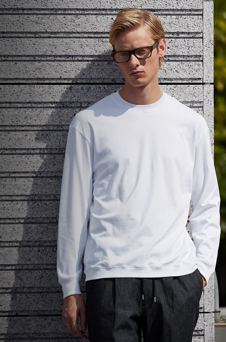 168 SUVIN PLATINUM Smooth Middle Sweatshirt | ＋CLOTHET ONLINE