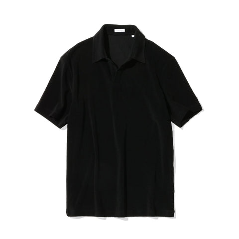 Micro Pile Skipper Shirt Color: Black