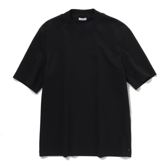 Tailored Mock Neck T-shirt Color: Black