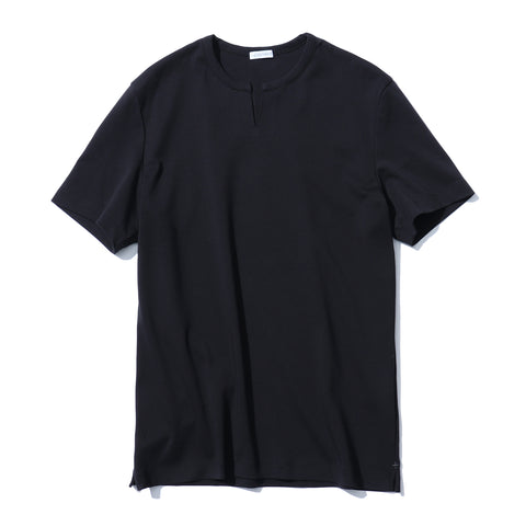 Tailored Key neck T-shirt Color: Black