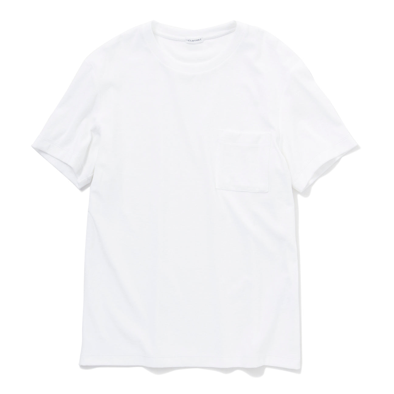 Micro Pile Tailored Ribbed Hem T-shirt Color: White