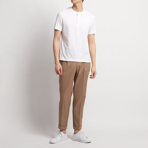 【GIRELLI BRUNI】Collaboration Shirting Henley neck T-shirts