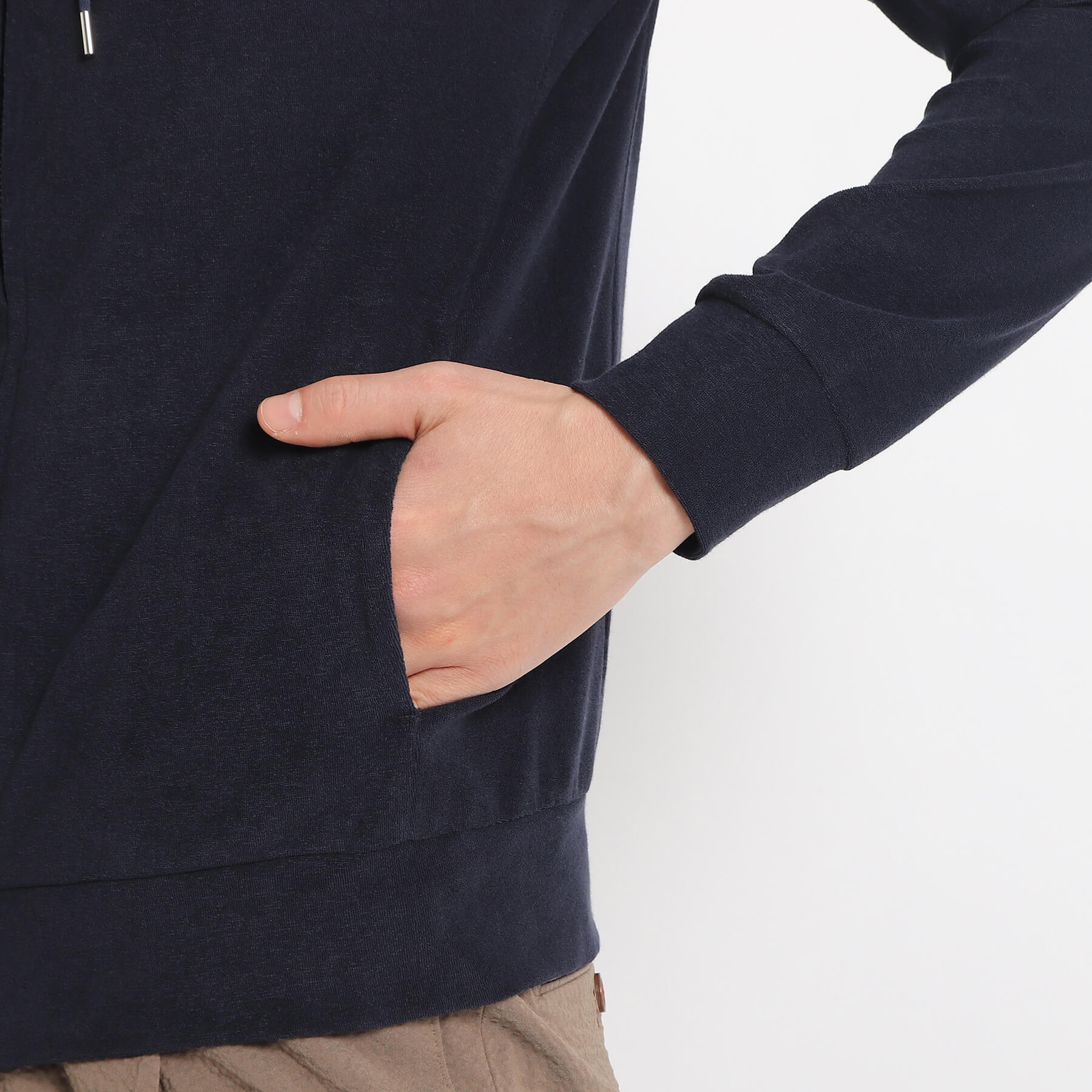 Micro Pile Hoodie Color: Navy