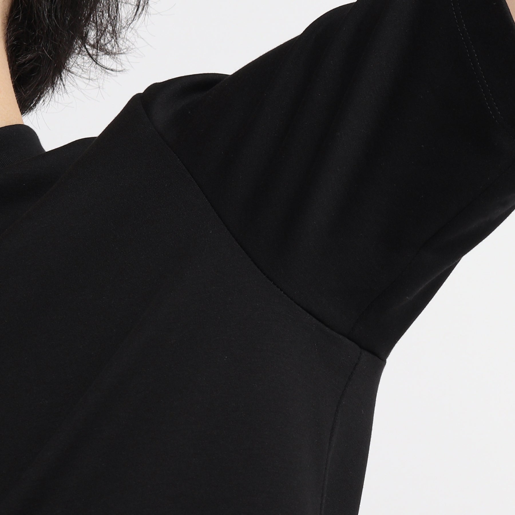 Tailored Mock Neck T-shirt Color: Black