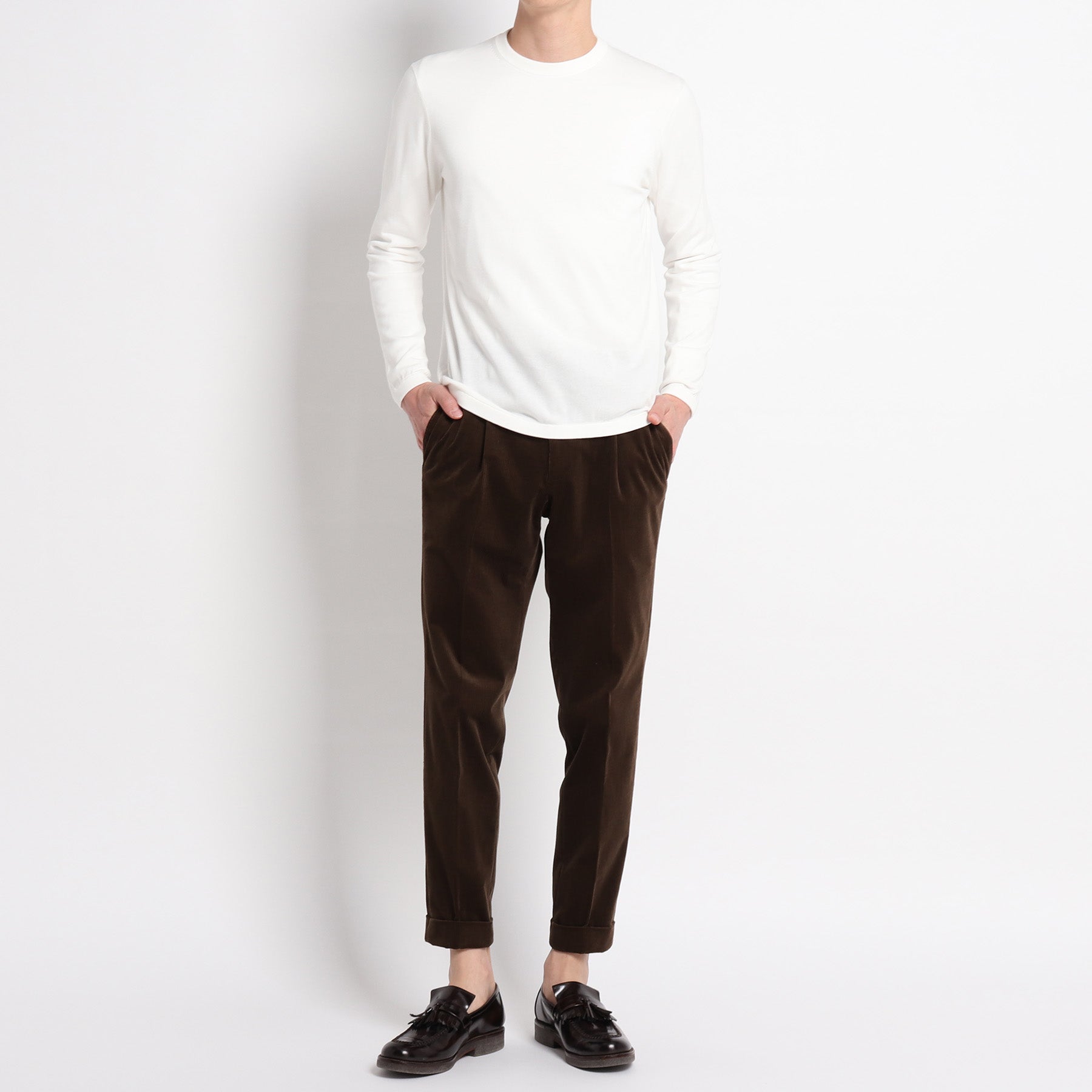 スビンプラチナム クルーネックニット ホワイト | ＋CLOTHET ONLINE