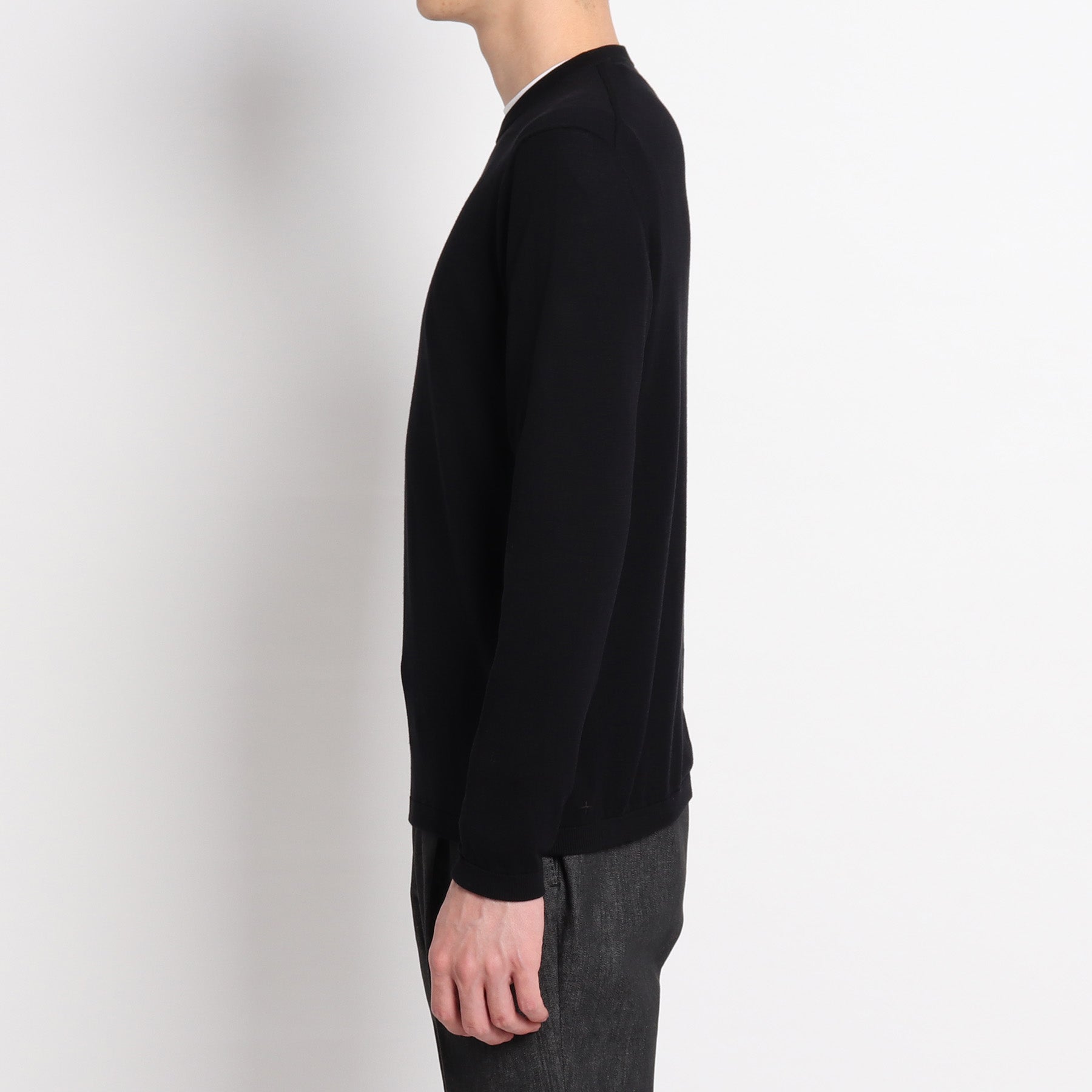 スビンプラチナム クルーネックニット ブラック | ＋CLOTHET ONLINE