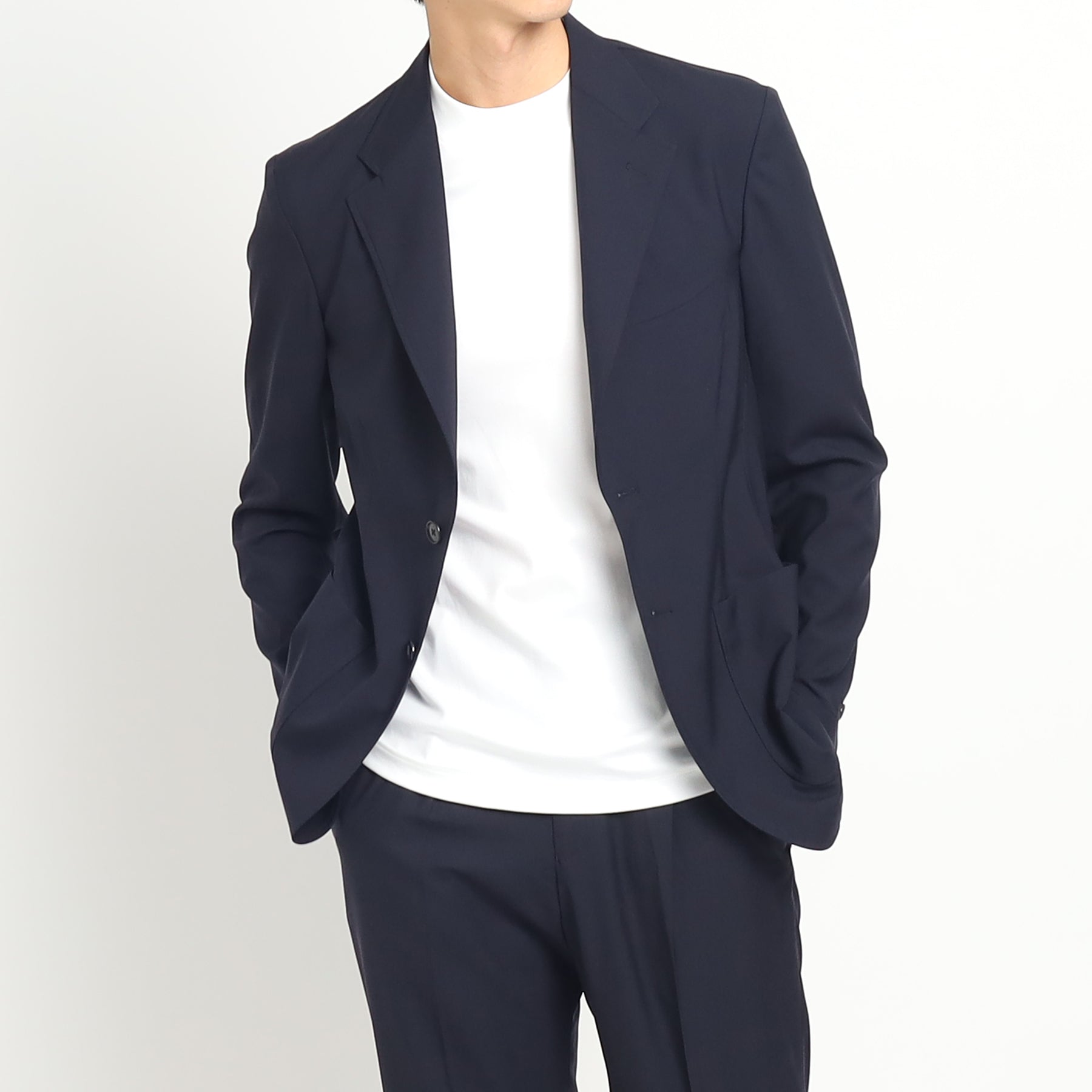 テックウール®トロピカルイージージャケット ネイビー | ＋CLOTHET ONLINE