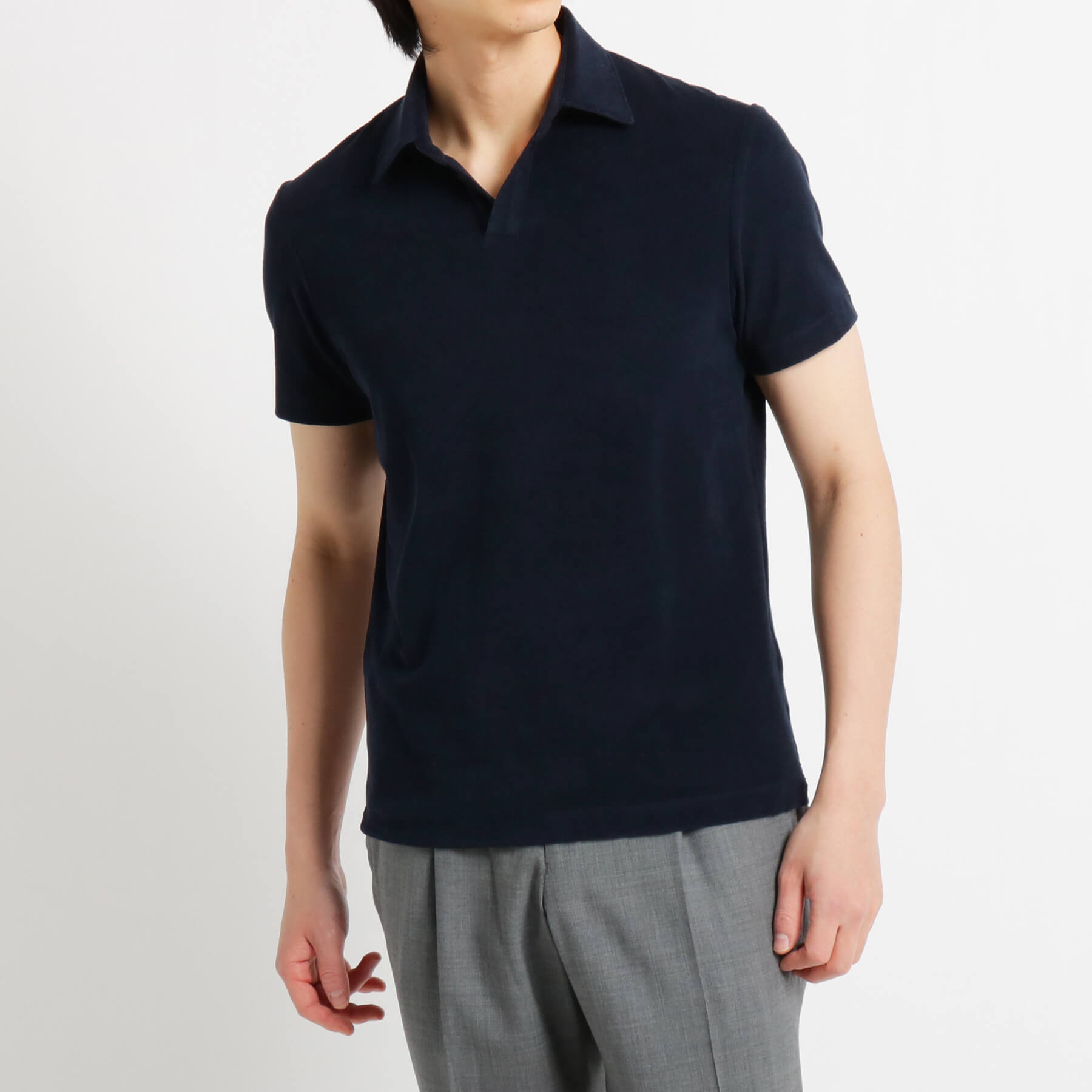 Micro Pile Skipper Shirt Color: Navy