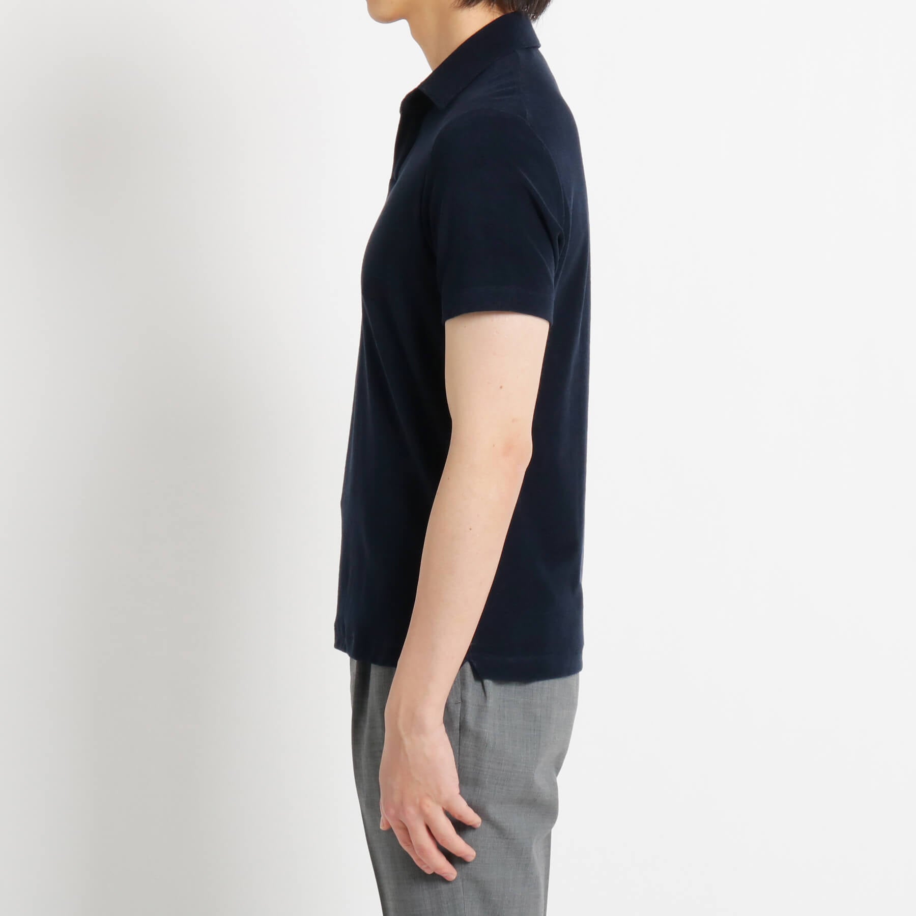 Micro Pile Skipper Shirt Color: Navy