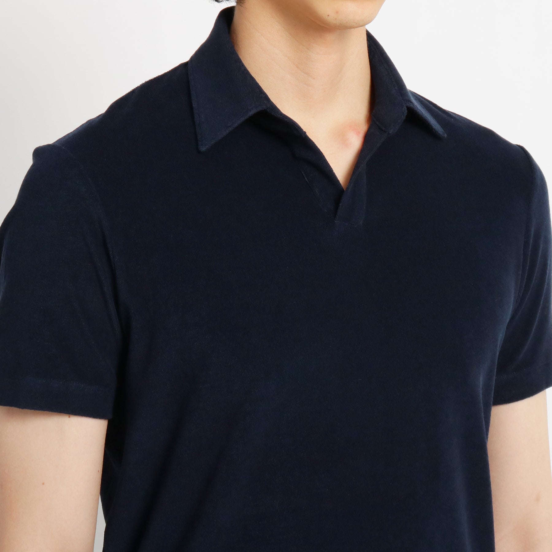 Micro Pile Skipper Shirt Color: Navy