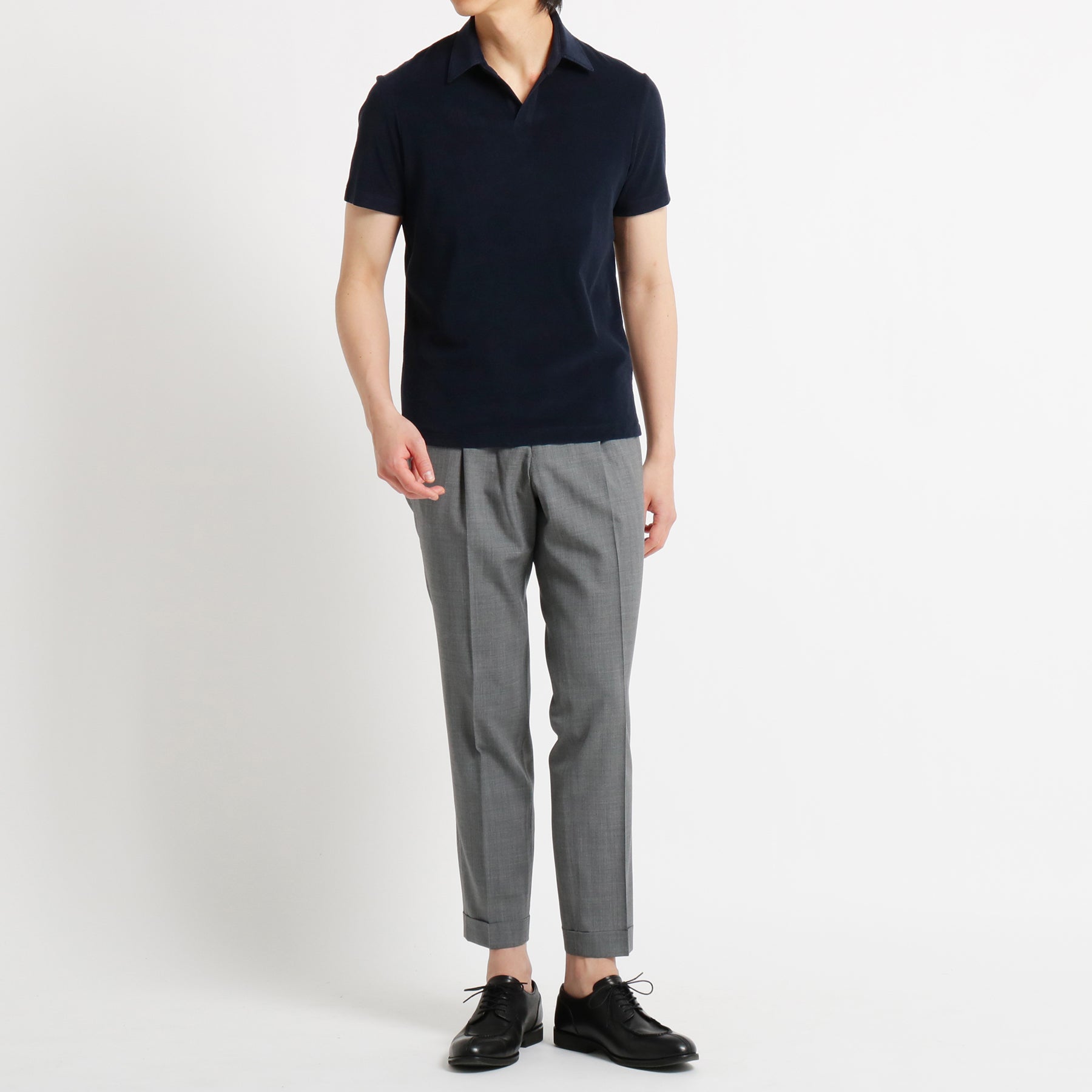 Micro Pile Skipper Shirt Color: Navy