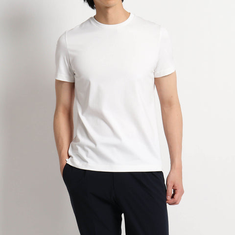 SUVIN PLATINUM & Silk Tailored T-shirt Color: White