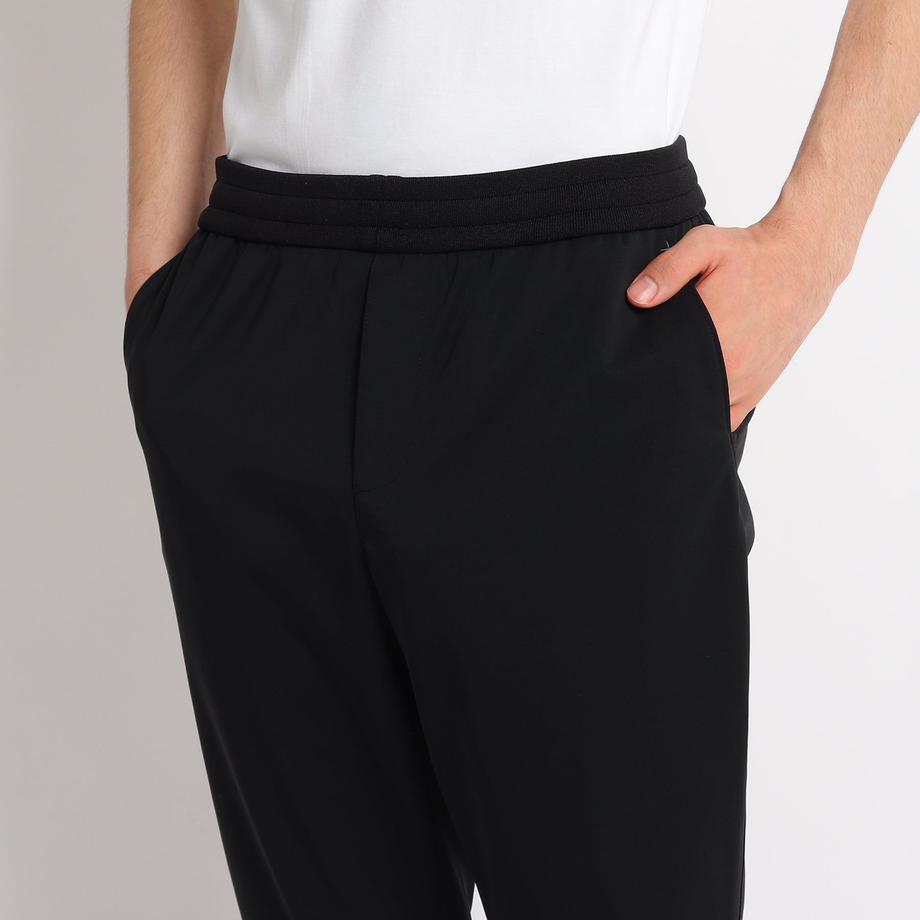 Matte Twist Jogger Pants Color: Black
