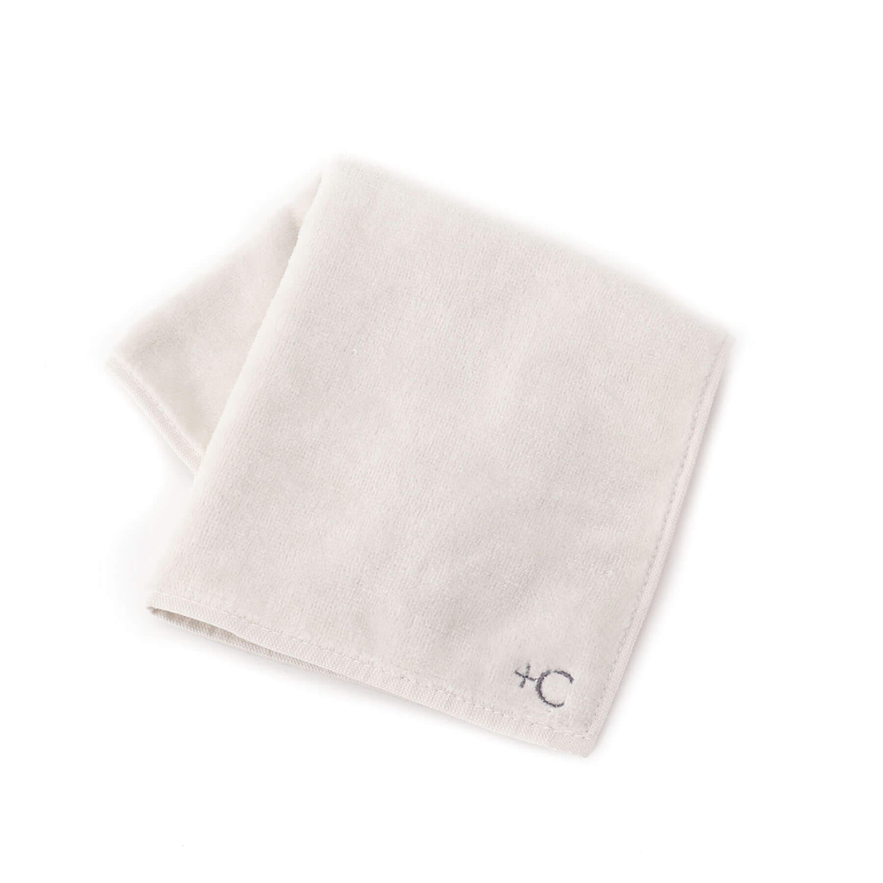 Towel Handkerchief Velvet Finish Color: Oyster