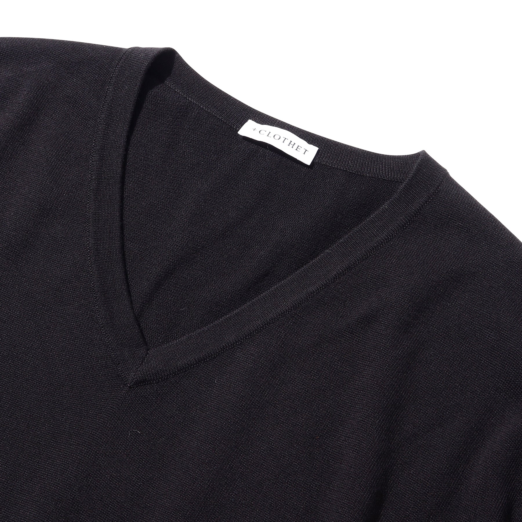 スビンプラチナム Vネックニット ブラック | ＋CLOTHET ONLINE
