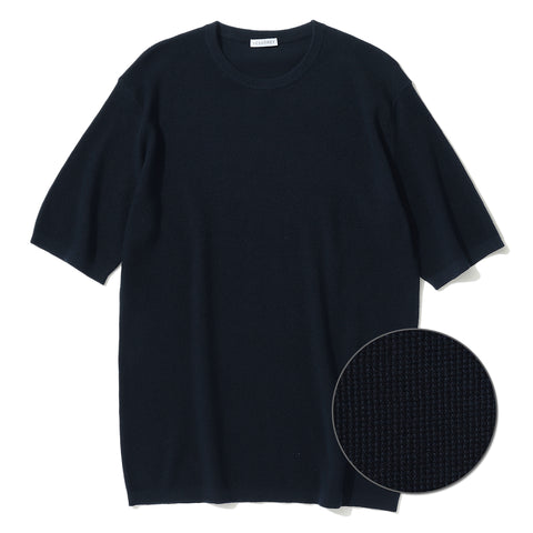 Mini Thermal Knit T-shirt Color: Navy