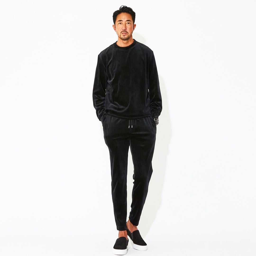 Velour Sweatshirt Color: Black