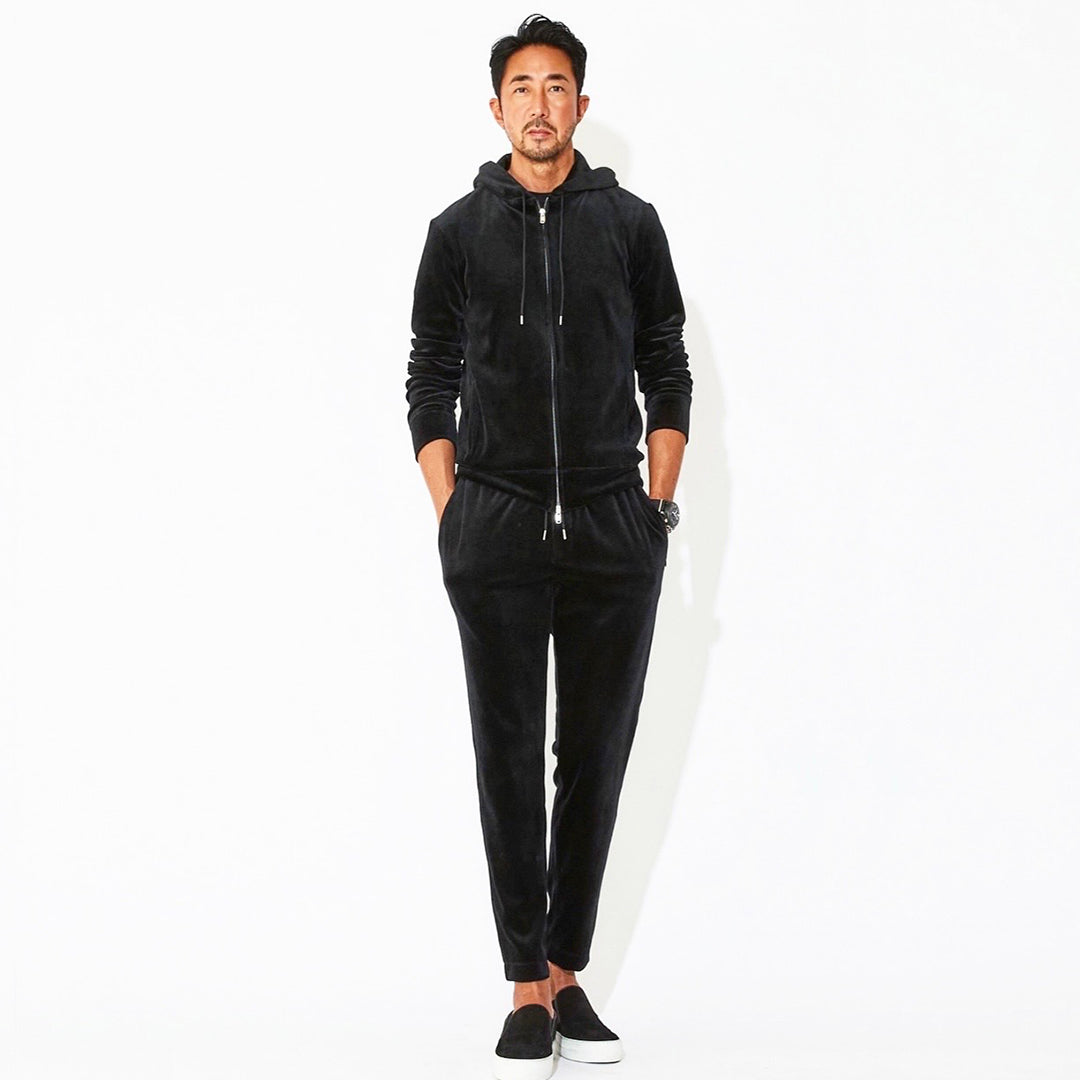 Velour Hoodie Color: Black