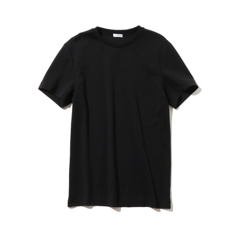 【+C定番】Tailored T-shirt（フライス襟） Color: Black