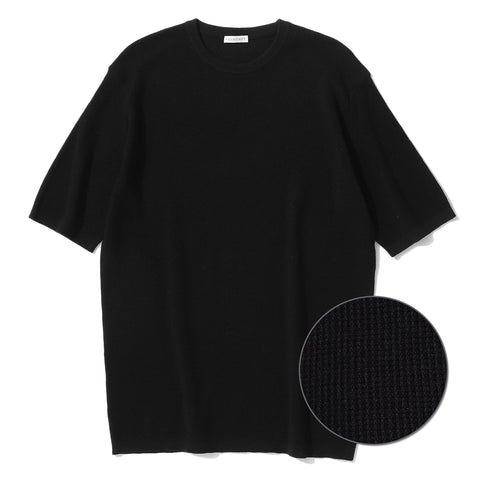 Mini Thermal Knit T-shirt Color: Black