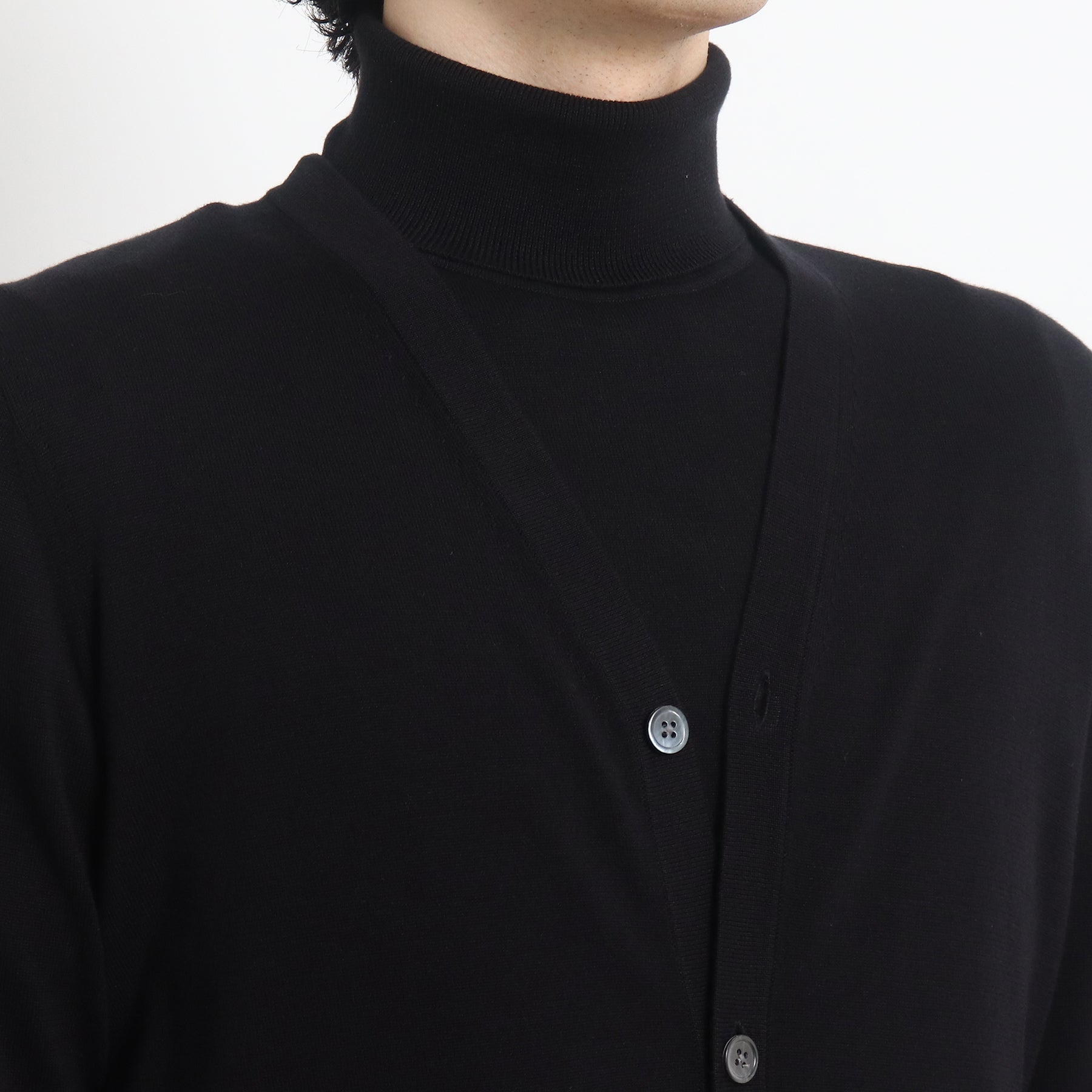 スビンプラチナム ニットカーディガン ブラック | ＋CLOTHET ONLINE