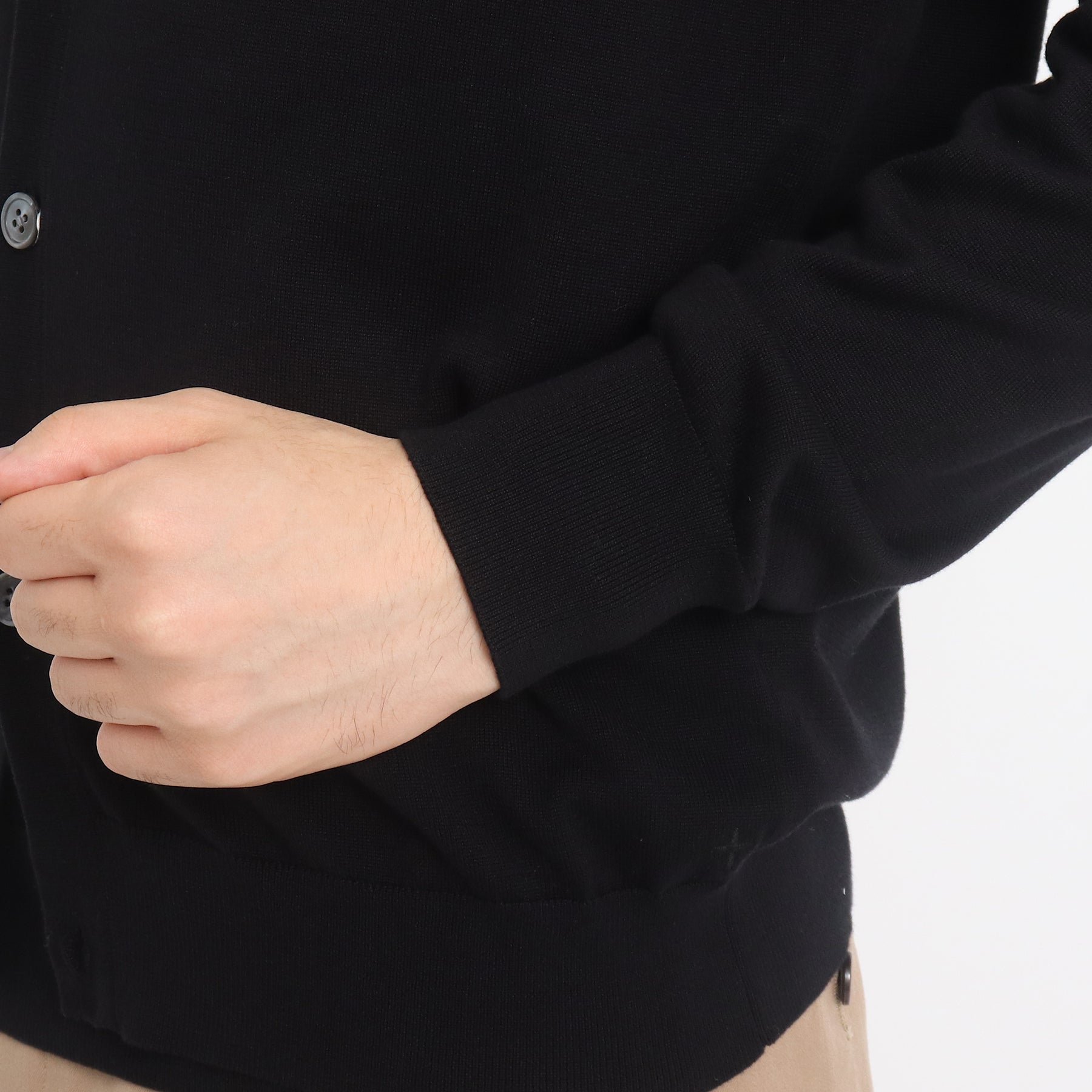 スビンプラチナム ニットカーディガン ブラック | ＋CLOTHET ONLINE