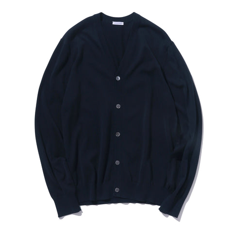 <alt="クロスクローゼット メンズのNAVYのニットカーディガン スビンプラチナムニット "/>