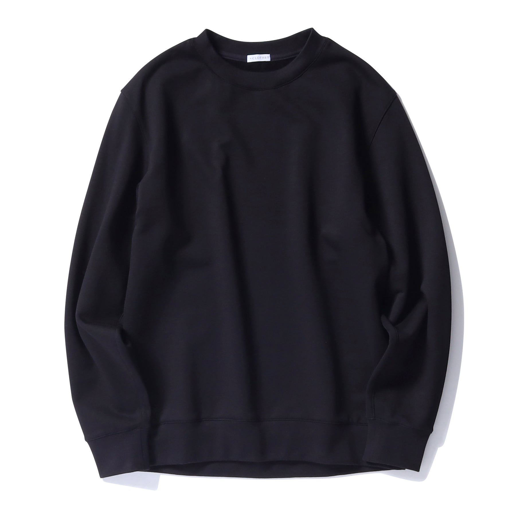 スビンプラチナム裏毛スウェットシャツブラックの商品画像