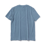 スビンプラチナムマイクロパイルTシャツスモークブルーの背面を写した商品画像