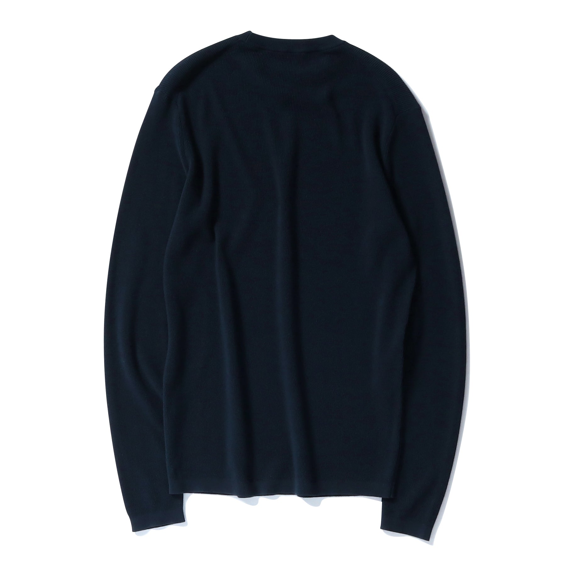 スビンプラチナム ミニサーマルクルーネックニット ネイビー