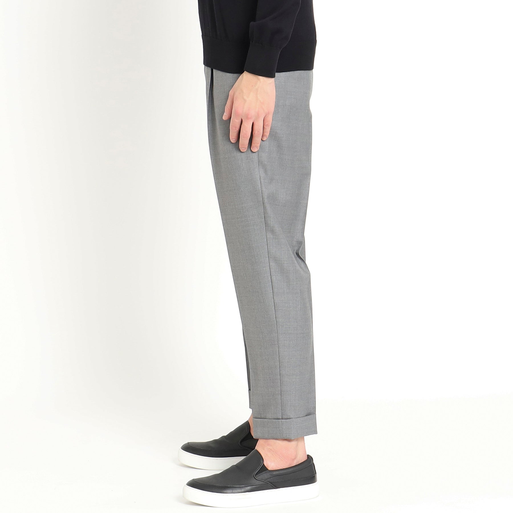 テックウールツイル イージートラウザー ライトグレー