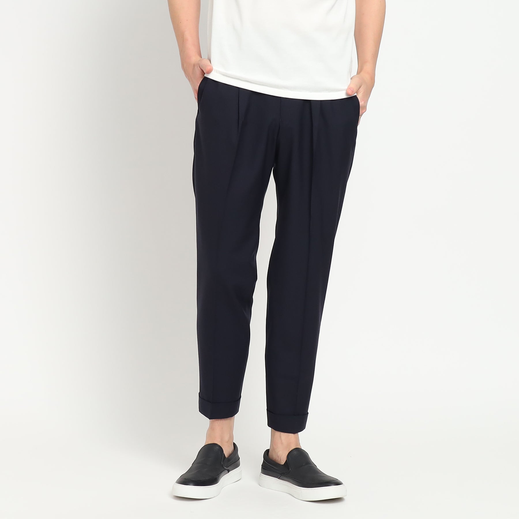 テックウール®トロピカル イージートラウザー ネイビー | ＋CLOTHET ONLINE