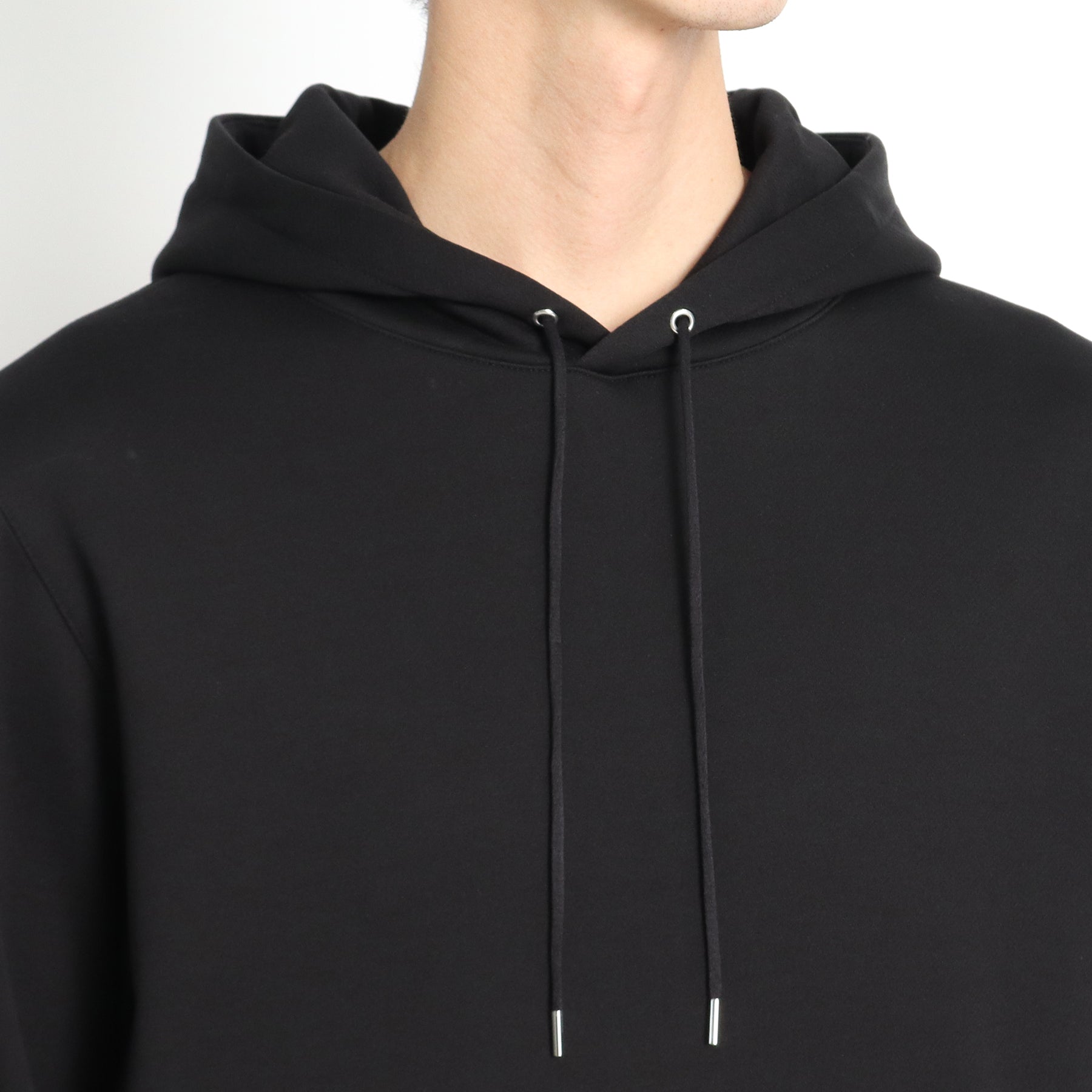 Urake Hoodie(スビンプラチナム 裏毛フーディー) ブラック | ＋CLOTHET