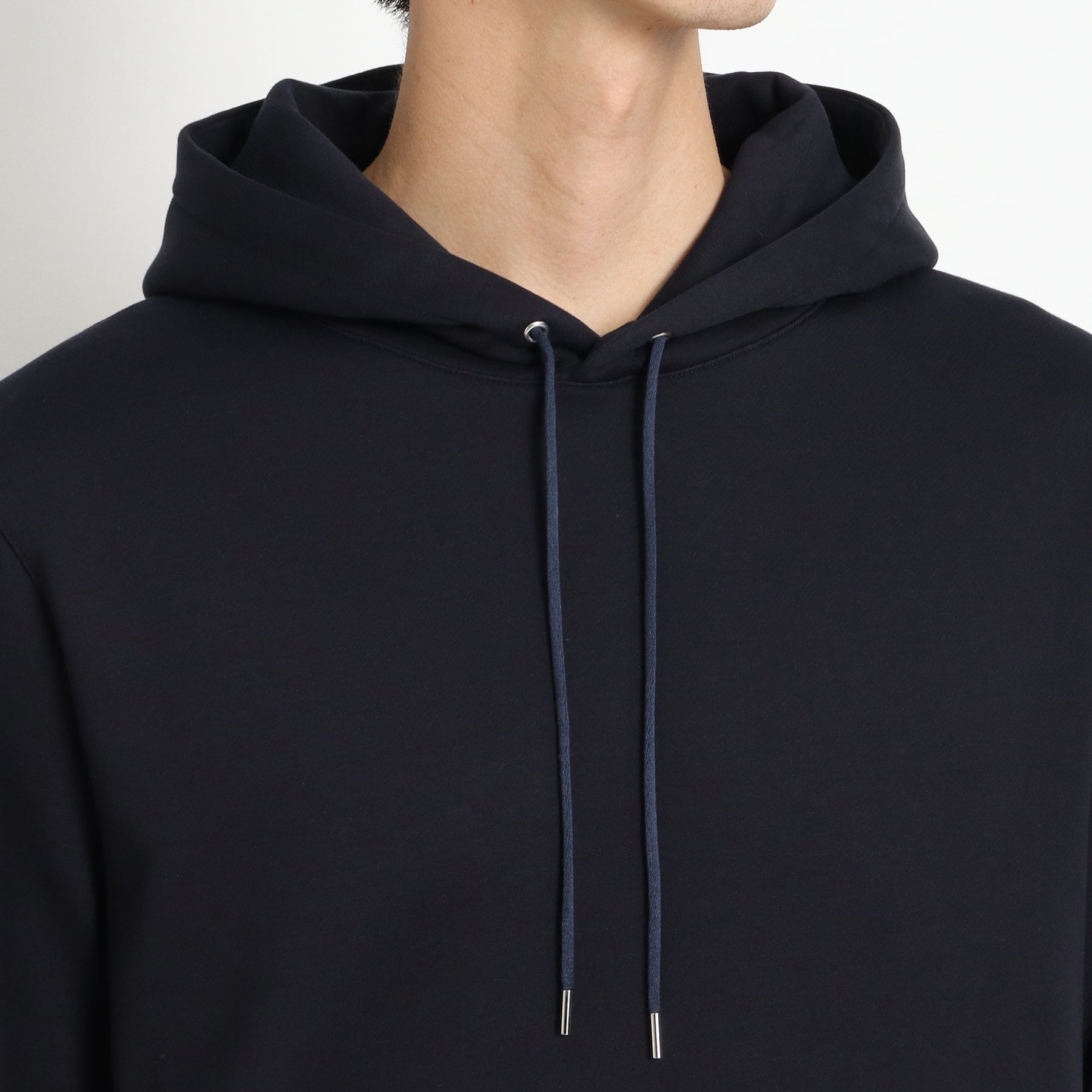 Urake Hoodie(スビンプラチナム 裏毛フーディー) ネイビー | ＋CLOTHET