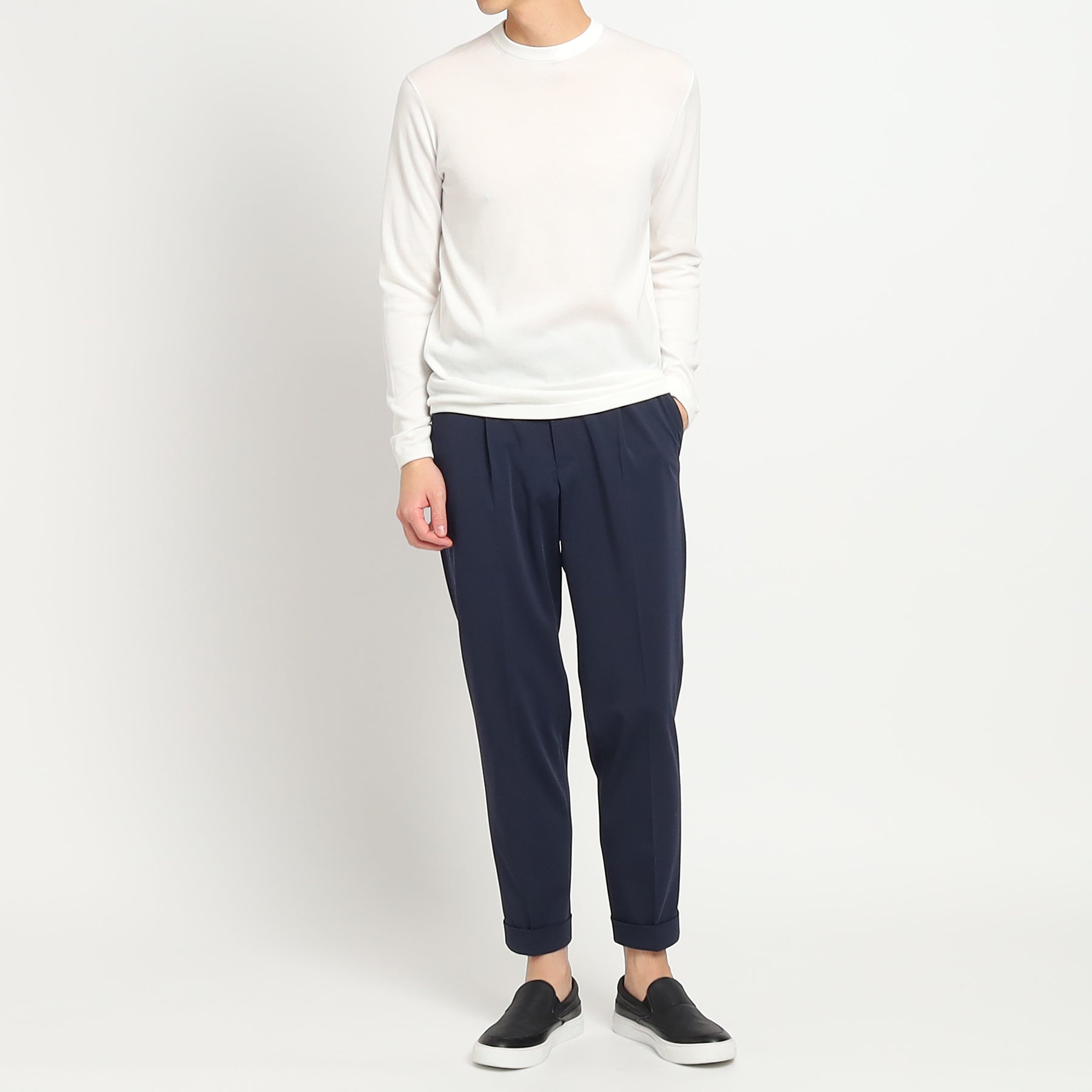 マットツイスト イージートラウザー ネイビー | ＋CLOTHET ONLINE