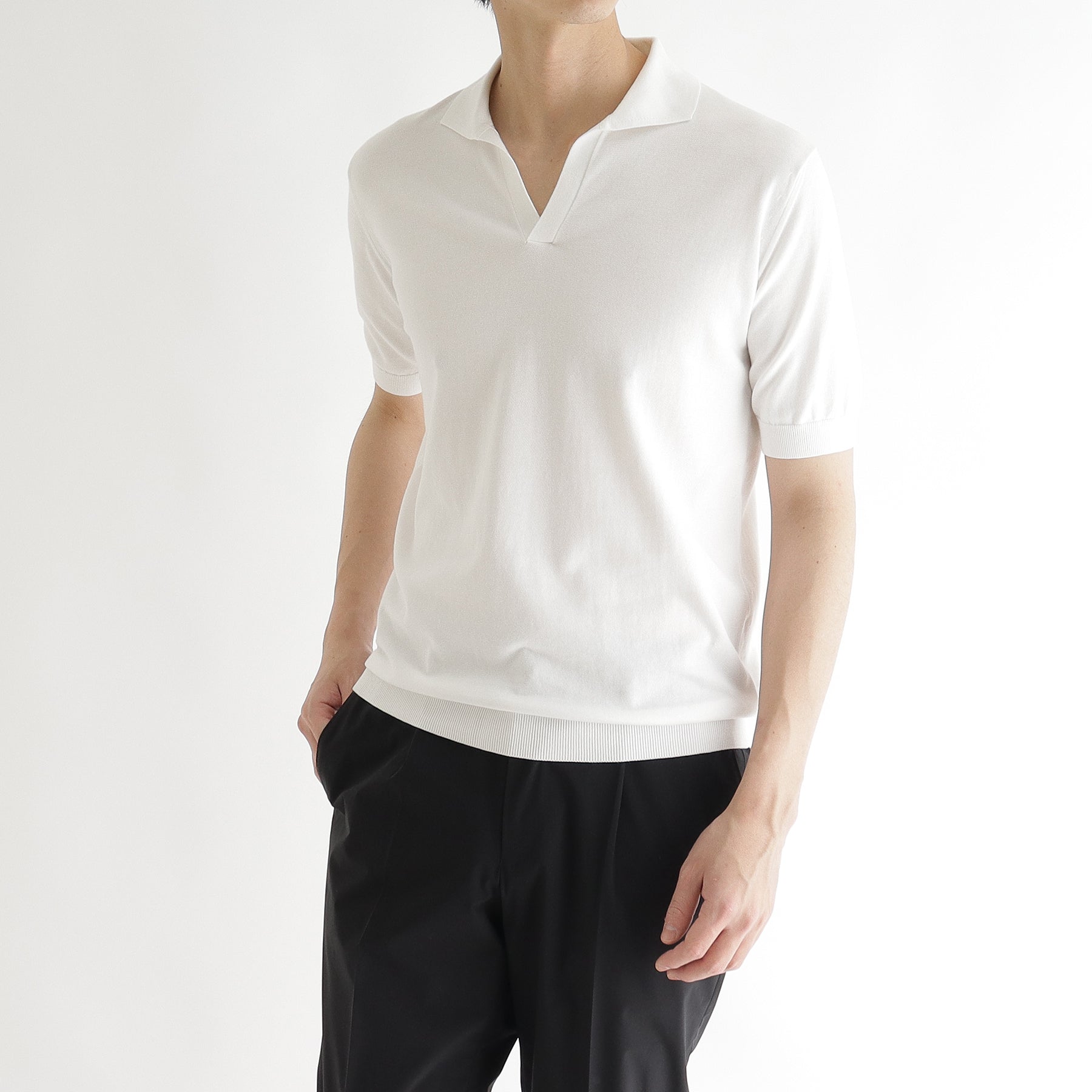 スビンプラチナム スキッパーニット ホワイト | ＋CLOTHET ONLINE
